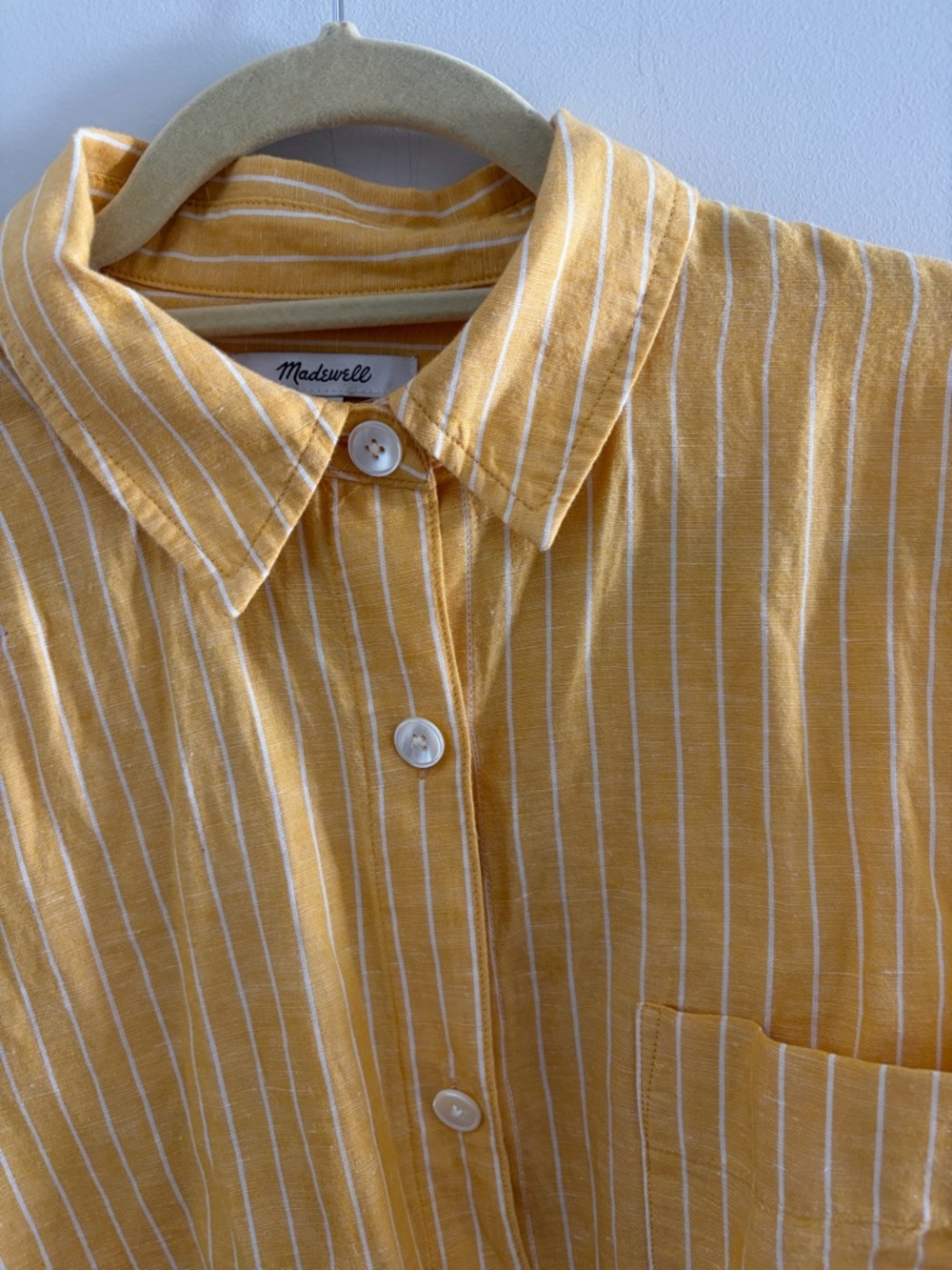 Madewell Linen Cropped Shirt - Picture 3 of 6